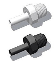 QCSAG Series Male National Pipe Thread (NPT) x Stem Polypropylene Connectors